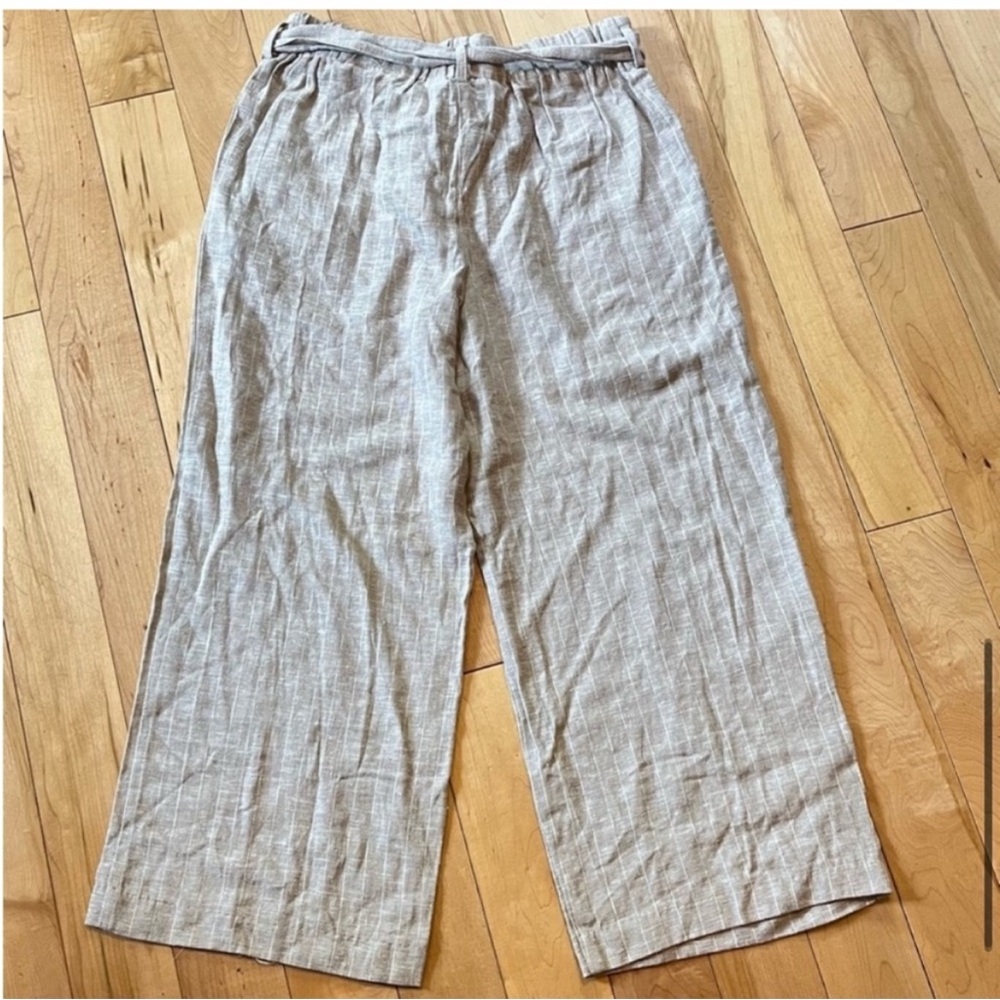 NWT DREW Striped Belted Linen Pants
Size Small Tan and White - Picture 8 of 10